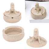 Resin Easter Island Moai Statue Ashtray Decorative Quirky Moai Ashtray Home Decor Table Desktop Ornament with Lid