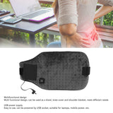 USB Powered Heated Waist Wrap Adjustable Temperature Fast Heating USB Heating Waist Wrap Heating Pad for Waist Neck Knee Dark Gray