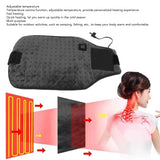 USB Powered Heated Waist Wrap Adjustable Temperature Fast Heating USB Heating Waist Wrap Heating Pad for Waist Neck Knee Dark Gray