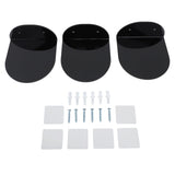 3pcs Wall Speaker Floating Shelves Acrylic Waterproof Wall Mounted Speaker Display Stand for Baby Camera Small Alarm Clock Black