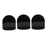 3pcs Wall Speaker Floating Shelves Acrylic Waterproof Wall Mounted Speaker Display Stand for Baby Camera Small Alarm Clock Black - Front View