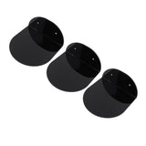 3pcs Wall Speaker Floating Shelves Acrylic Waterproof Wall Mounted Speaker Display Stand for Baby Camera Small Alarm Clock Black
