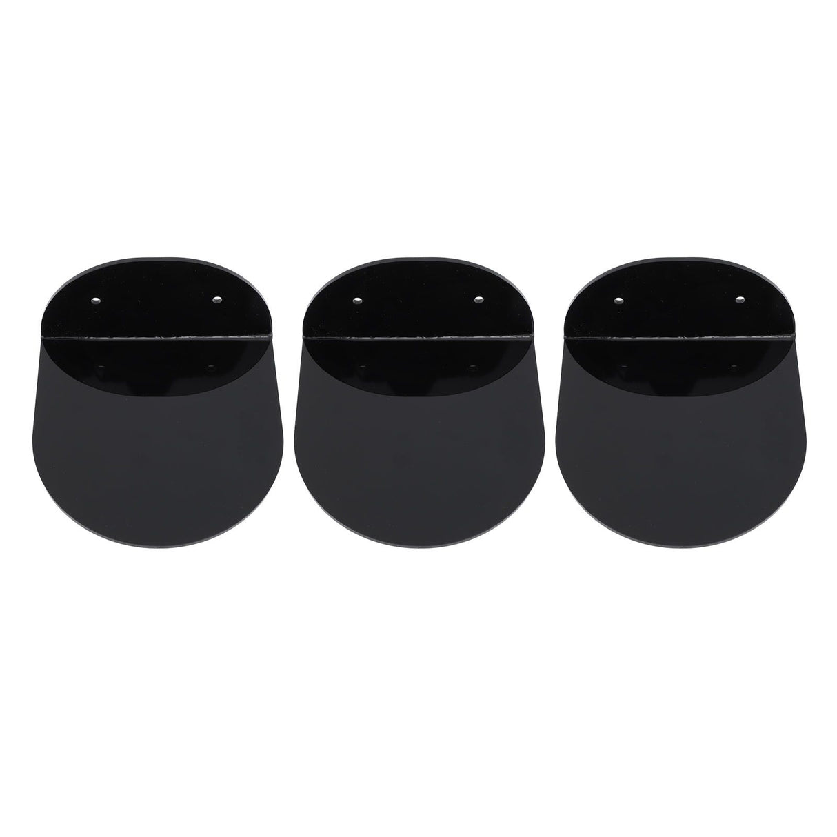 3pcs Wall Speaker Floating Shelves Acrylic Waterproof Wall Mounted Speaker Display Stand for Baby Camera Small Alarm Clock Black