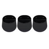3pcs Wall Speaker Floating Shelves Acrylic Waterproof Wall Mounted Speaker Display Stand for Baby Camera Small Alarm Clock Black