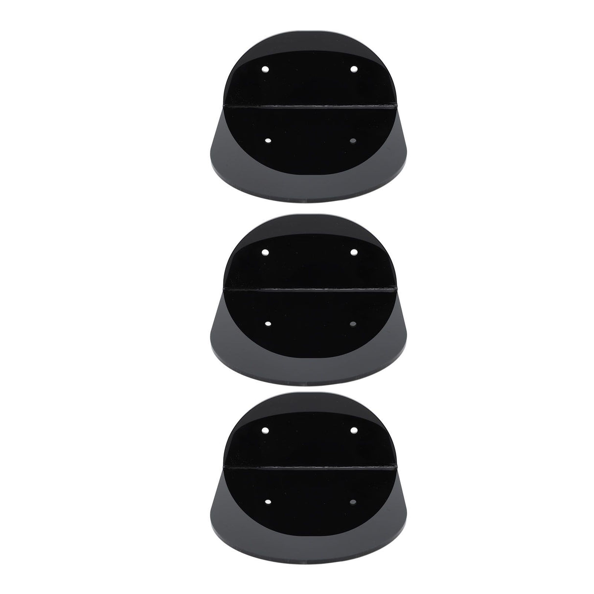 3pcs Wall Speaker Floating Shelves Acrylic Waterproof Wall Mounted Speaker Display Stand for Baby Camera Small Alarm Clock Black