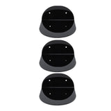 3pcs Wall Speaker Floating Shelves Acrylic Waterproof Wall Mounted Speaker Display Stand for Baby Camera Small Alarm Clock Black