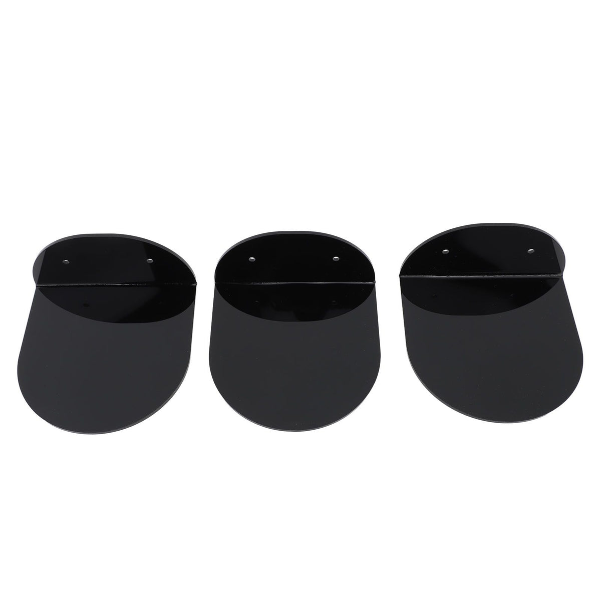 3pcs Wall Speaker Floating Shelves Acrylic Waterproof Wall Mounted Speaker Display Stand for Baby Camera Small Alarm Clock Black