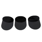 3pcs Wall Speaker Floating Shelves Acrylic Waterproof Wall Mounted Speaker Display Stand for Baby Camera Small Alarm Clock Black
