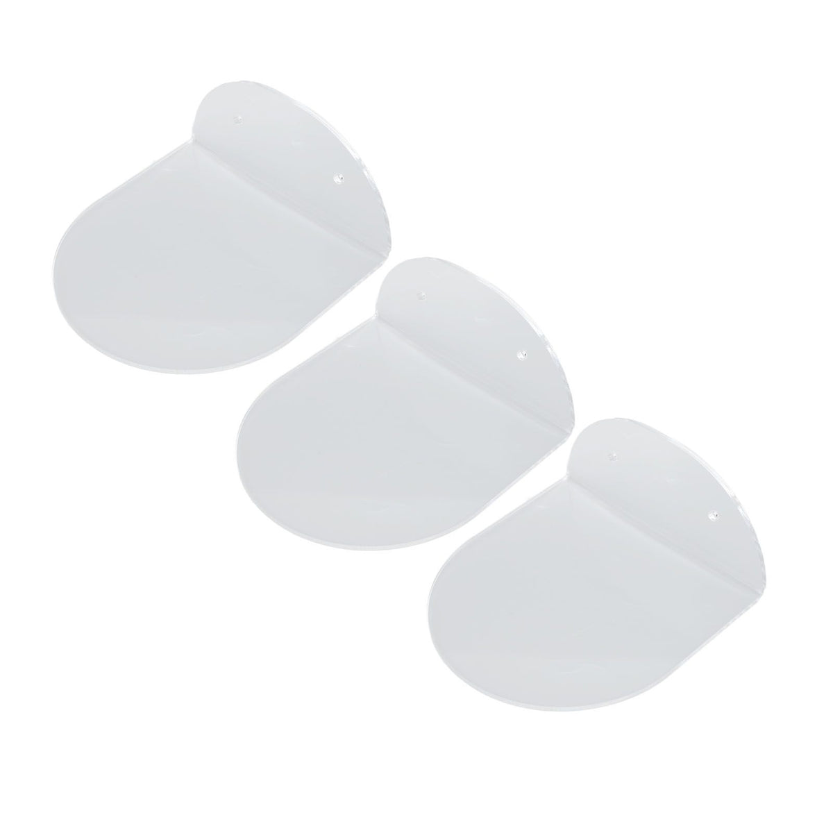 3pcs Wall Speaker Floating Shelves Acrylic Waterproof Wall Mounted Speaker Display Stand for Baby Camera Small Alarm Clock Transparent