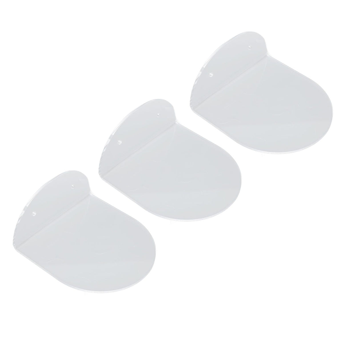 3pcs Wall Speaker Floating Shelves Acrylic Waterproof Wall Mounted Speaker Display Stand for Baby Camera Small Alarm Clock Transparent