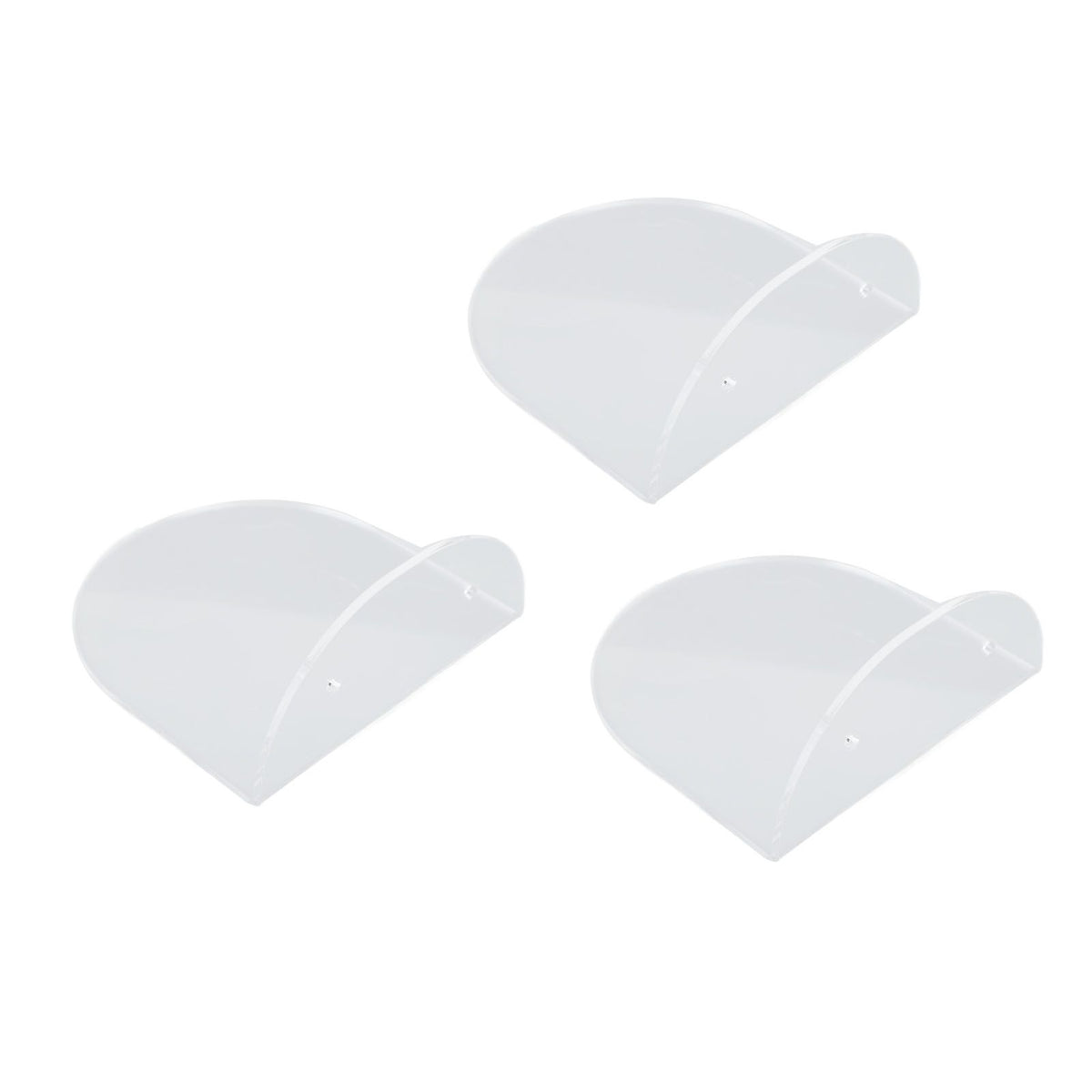 3pcs Wall Speaker Floating Shelves Acrylic Waterproof Wall Mounted Speaker Display Stand for Baby Camera Small Alarm Clock Transparent