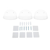 3pcs Wall Speaker Floating Shelves Acrylic Waterproof Wall Mounted Speaker Display Stand for Baby Camera Small Alarm Clock White