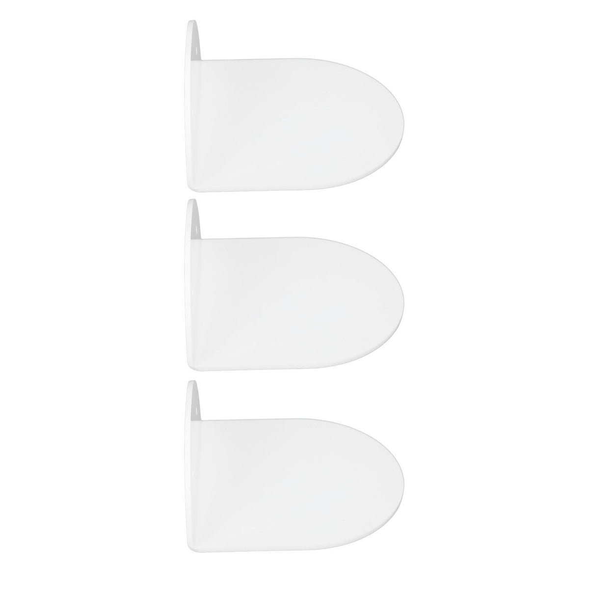 3pcs Wall Speaker Floating Shelves Acrylic Waterproof Wall Mounted Speaker Display Stand for Baby Camera Small Alarm Clock White