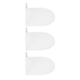 3pcs Wall Speaker Floating Shelves Acrylic Waterproof Wall Mounted Speaker Display Stand for Baby Camera Small Alarm Clock White