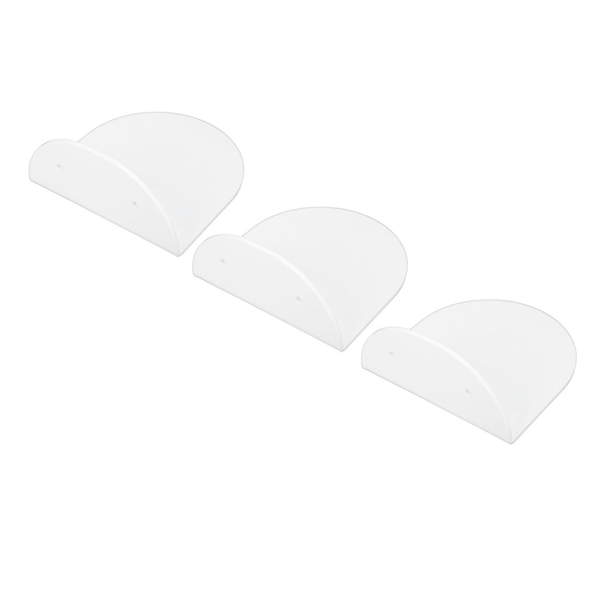 3pcs Wall Speaker Floating Shelves Acrylic Waterproof Wall Mounted Speaker Display Stand for Baby Camera Small Alarm Clock White