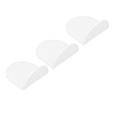 3pcs Wall Speaker Floating Shelves Acrylic Waterproof Wall Mounted Speaker Display Stand for Baby Camera Small Alarm Clock White - Top-Down View