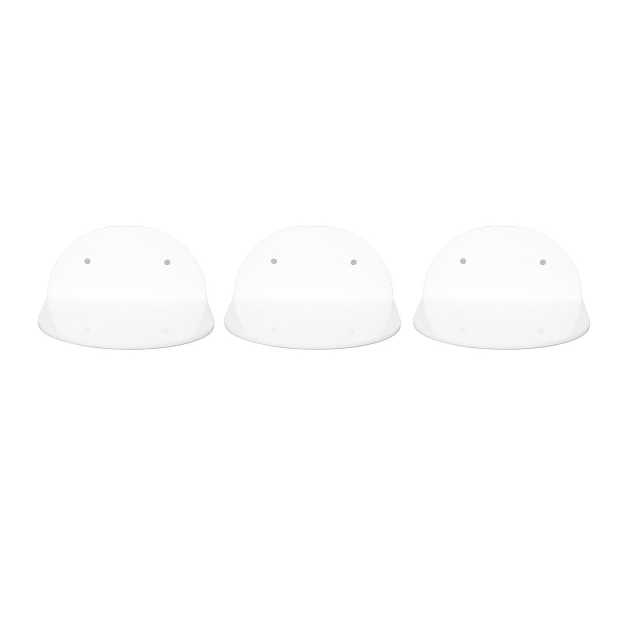 3pcs Wall Speaker Floating Shelves Acrylic Waterproof Wall Mounted Speaker Display Stand for Baby Camera Small Alarm Clock White
