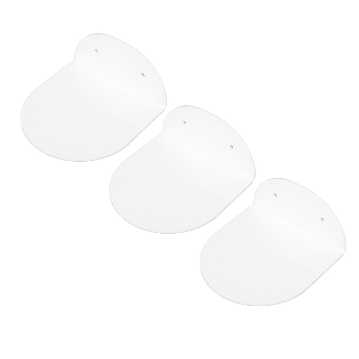 3pcs Wall Speaker Floating Shelves Acrylic Waterproof Wall Mounted Speaker Display Stand for Baby Camera Small Alarm Clock White