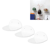 3pcs Wall Speaker Floating Shelves Acrylic Waterproof Wall Mounted Speaker Display Stand for Baby Camera Small Alarm Clock White - Extra Image