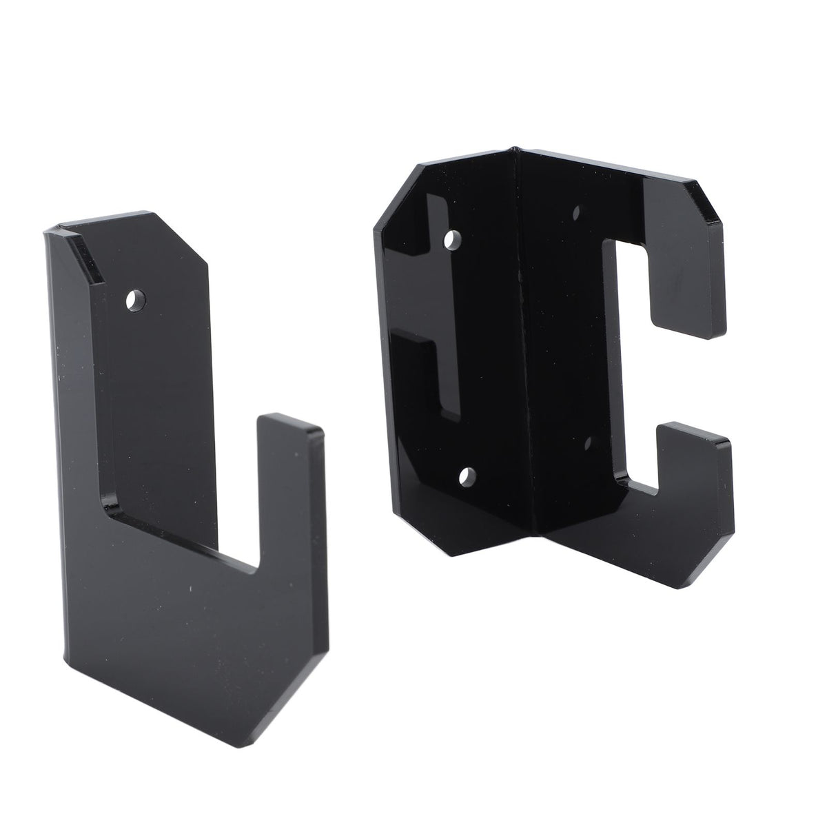 Samurai Sword Holder Horizontal Wall Mount Acrylic Sword Rack Flat Blade Display Stand with Screws Black