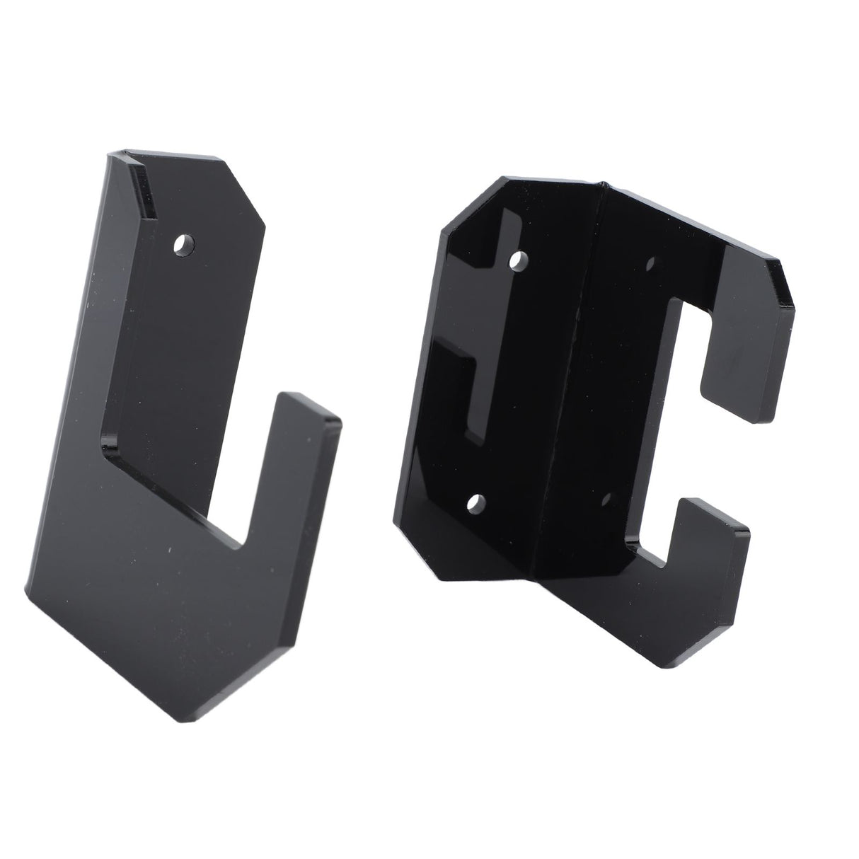 Samurai Sword Holder Horizontal Wall Mount Acrylic Sword Rack Flat Blade Display Stand with Screws Black