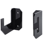 Samurai Sword Holder Horizontal Wall Mount Acrylic Sword Rack Flat Blade Display Stand with Screws Black