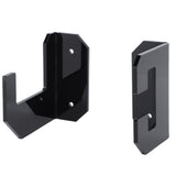 Samurai Sword Holder Horizontal Wall Mount Acrylic Sword Rack Flat Blade Display Stand with Screws Black - Rear View