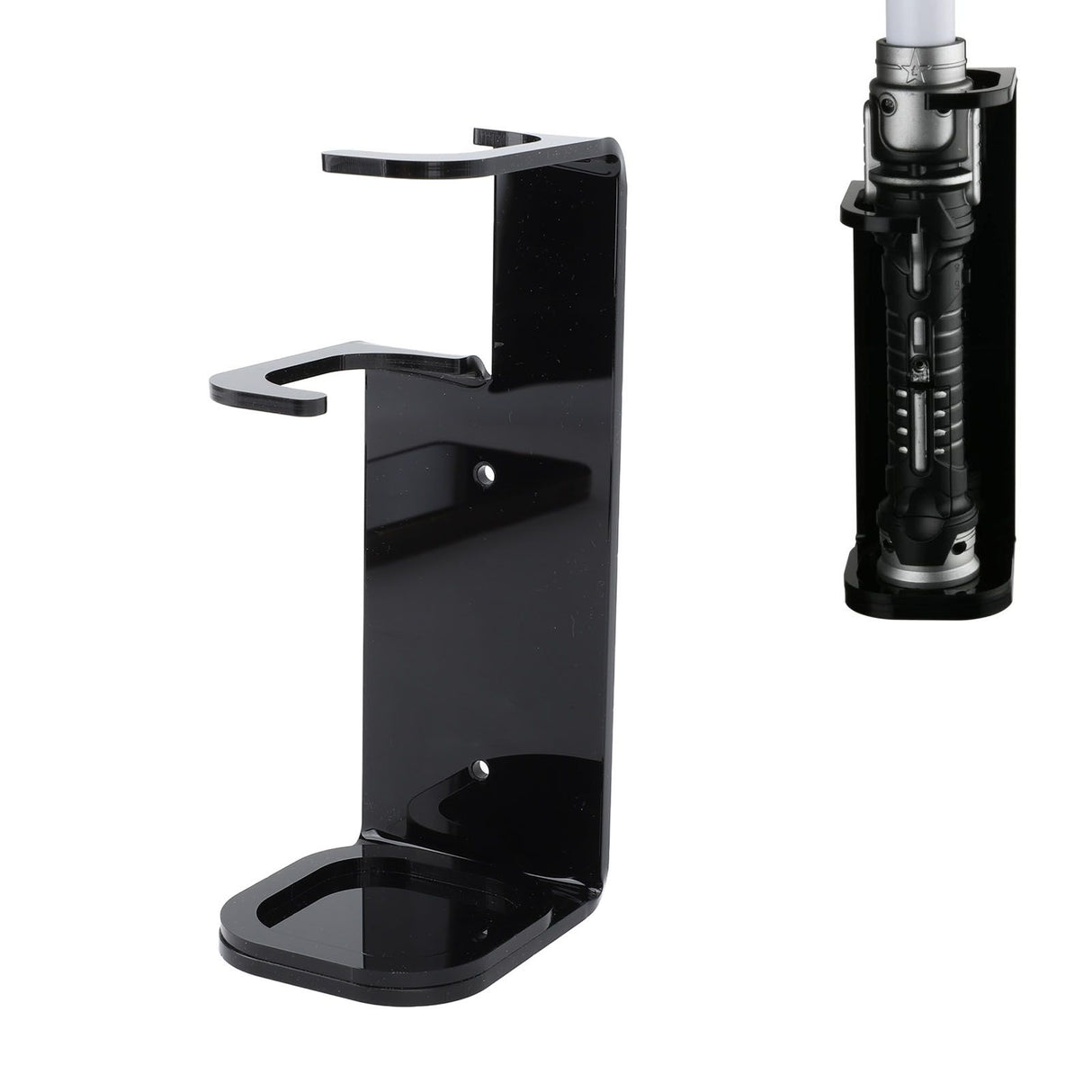 Lightsaber Wall Mount Stand Acrylic Stable Wall Mounted Lightsaber Display Rack for Home Bedroom Black