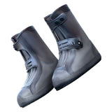 Waterproof Rain Boots Cover Silicone Comfortable Prevent Slip Thickened Outdoor Rain Shoe Covers for Men Women Fishing Hunting Tawny, Middle Tube Size 43‑45 - Front View