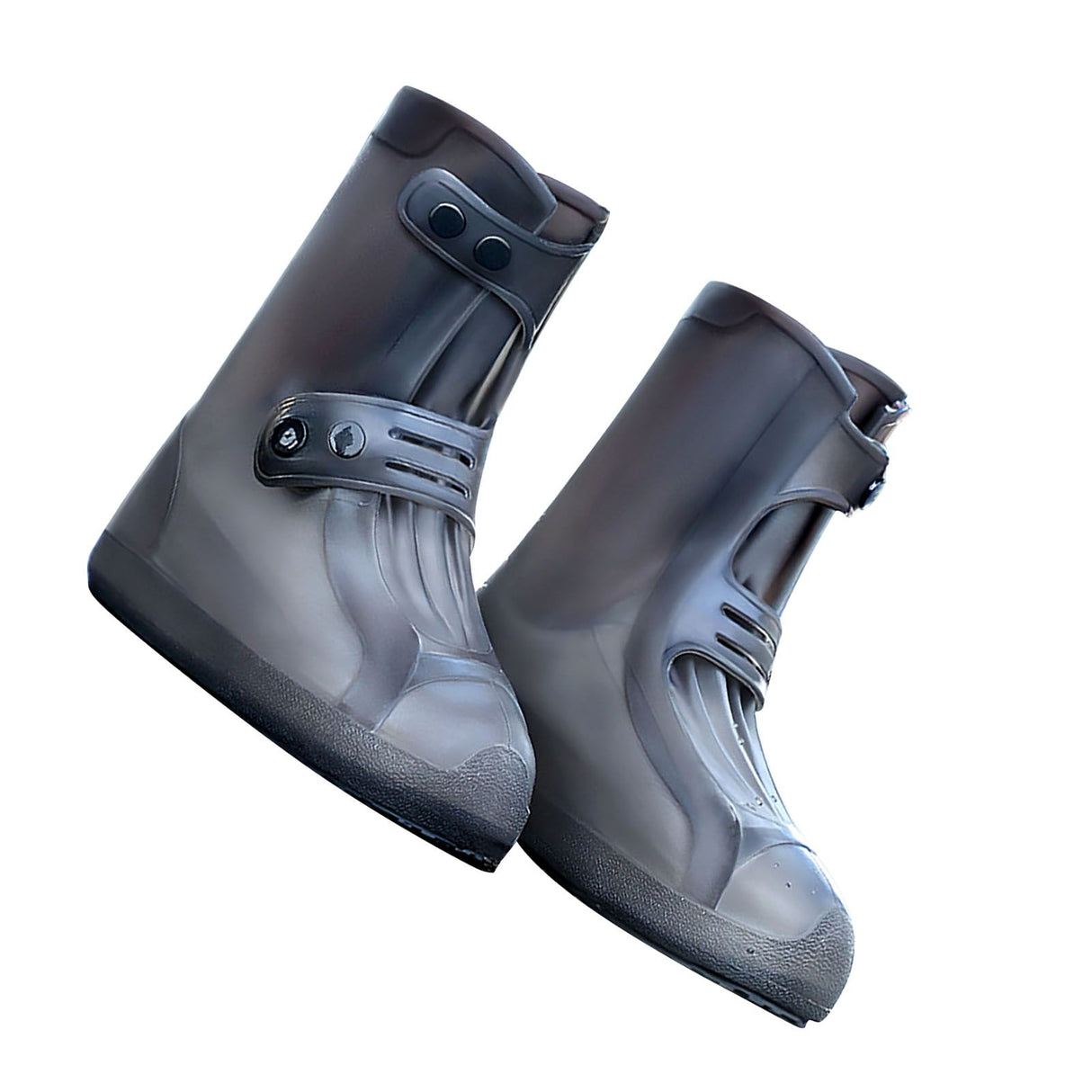 Waterproof Rain Boots Cover Silicone Comfortable Prevent Slip Thickened Outdoor Rain Shoe Covers for Men Women Fishing Hunting Tawny, Middle Tube Size 43‑45