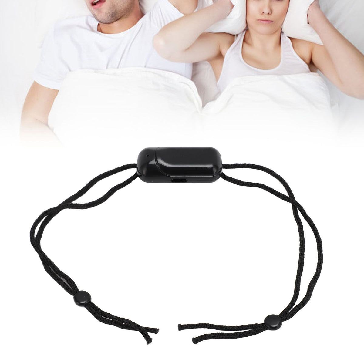 Smart Anti Snoring Device ABS Micro Current Electric Snore Relief Solution Sleep Aid for Men and Women