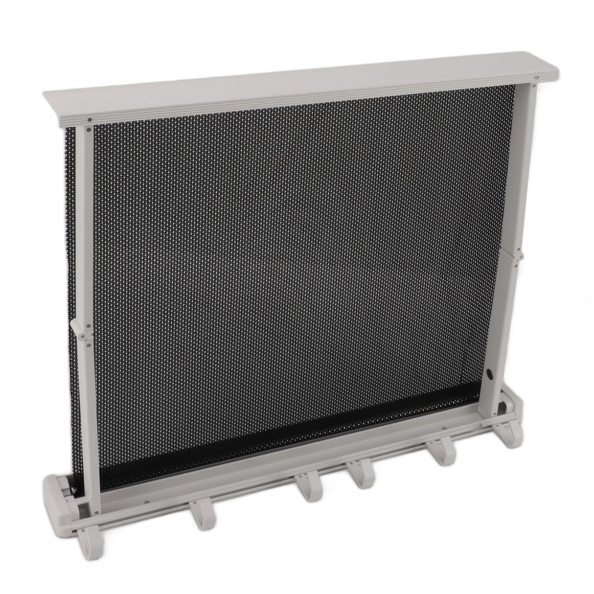 Retractable Clothes Drying Rack with Template Wall Mount Mesh Breathable Platform Aluminium Laundry Drying Rack for Patio Bathroom White