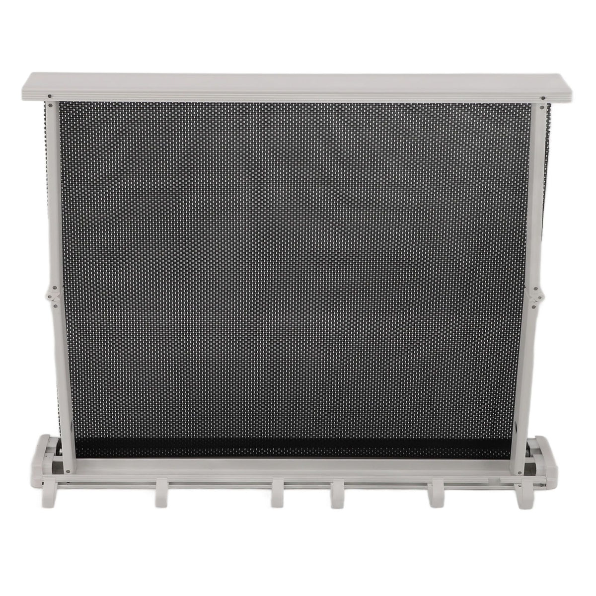 Retractable Clothes Drying Rack with Template Wall Mount Mesh Breathable Platform Aluminium Laundry Drying Rack for Patio Bathroom White