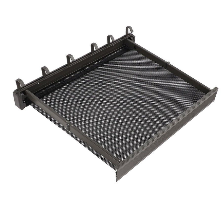 Retractable Clothes Drying Rack with Template Wall Mount Mesh Breathable Platform Aluminium Laundry Drying Rack for Patio Bathroom Grey