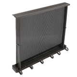 Retractable Clothes Drying Rack with Template Wall Mount Mesh Breathable Platform Aluminium Laundry Drying Rack for Patio Bathroom Grey