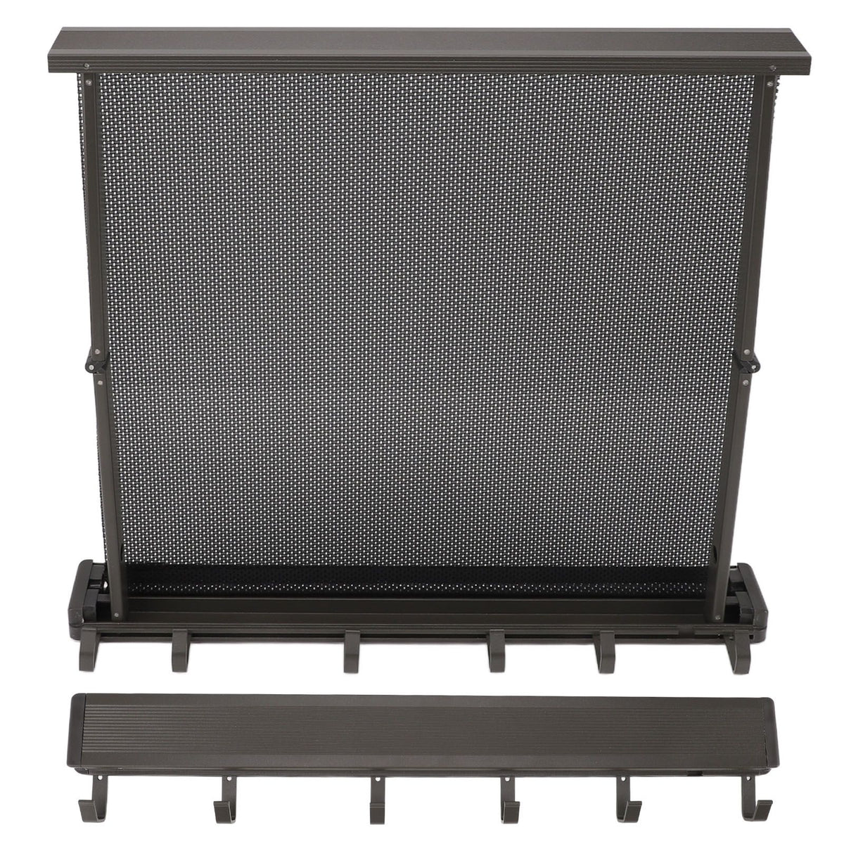 Retractable Clothes Drying Rack with Template Wall Mount Mesh Breathable Platform Aluminium Laundry Drying Rack for Patio Bathroom Grey