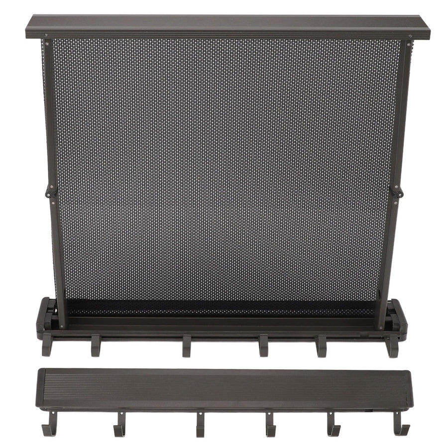 Retractable Clothes Drying Rack with Template Wall Mount Mesh Breathable Platform Aluminium Laundry Drying Rack for Patio Bathroom Grey