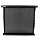 Retractable Clothes Drying Rack with Template Wall Mount Mesh Breathable Platform Aluminium Laundry Drying Rack for Patio Bathroom Black - Front View