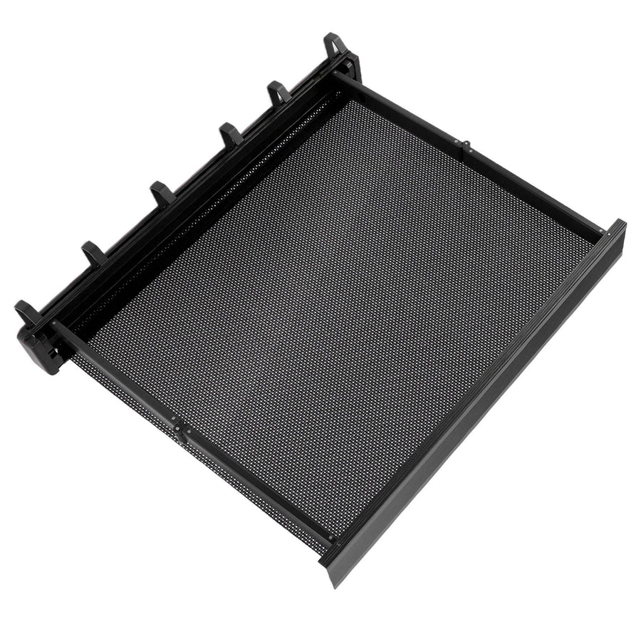 Retractable Clothes Drying Rack with Template Wall Mount Mesh Breathable Platform Aluminium Laundry Drying Rack for Patio Bathroom Black