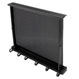 Retractable Clothes Drying Rack with Template Wall Mount Mesh Breathable Platform Aluminium Laundry Drying Rack for Patio Bathroom Black