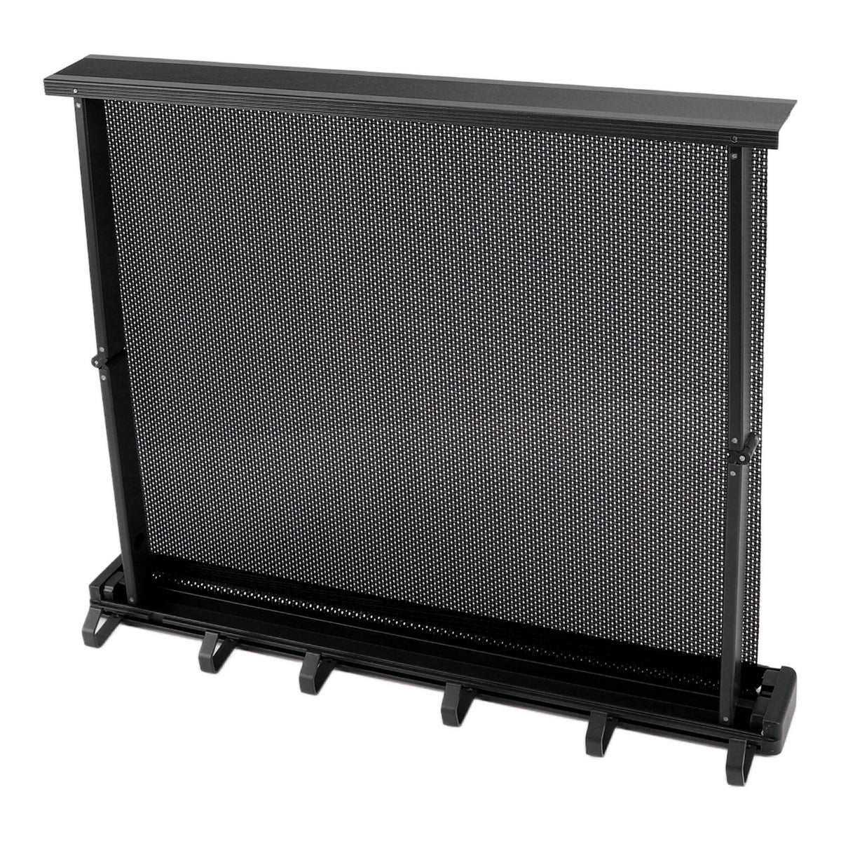 Retractable Clothes Drying Rack with Template Wall Mount Mesh Breathable Platform Aluminium Laundry Drying Rack for Patio Bathroom Black