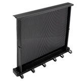 Retractable Clothes Drying Rack with Template Wall Mount Mesh Breathable Platform Aluminium Laundry Drying Rack for Patio Bathroom Black