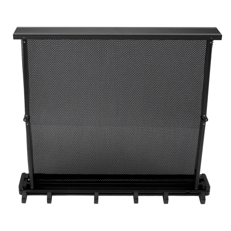 Retractable Clothes Drying Rack with Template Wall Mount Mesh Breathable Platform Aluminium Laundry Drying Rack for Patio Bathroom Black