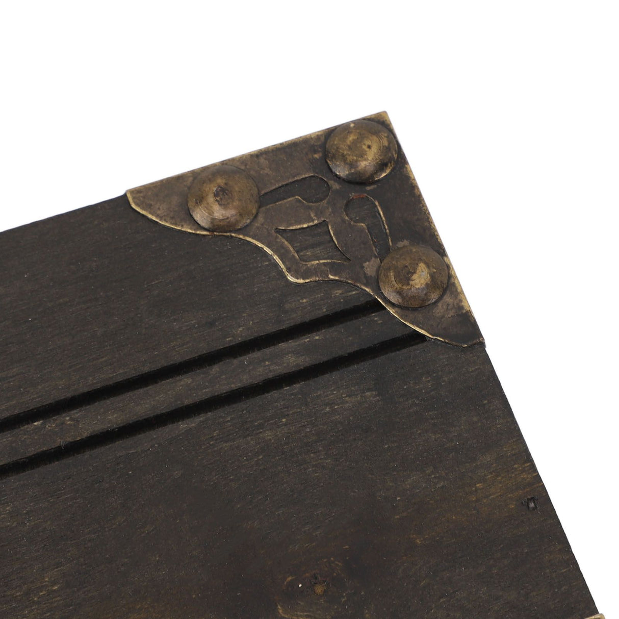 Large Jewelry Box Large Capacity Antique Durable Wood Dark Grey Vintage Jewelry Box with Metal Lock for Jewelry Trinkets