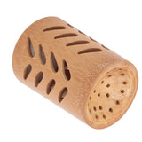 Storage Bucket Multi Purpose Cup Shape Bamboo Toothbrush Holder with Drainage Holes for Makeup Brushes