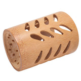 Storage Bucket Multi Purpose Cup Shape Bamboo Toothbrush Holder with Drainage Holes for Makeup Brushes - Extra Image