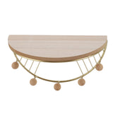 Modern Wall Shelves Fan Shaped Textured Exquisite Floating Shelves for Living Rooms Bedrooms Study Rooms Gold
