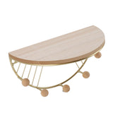 Modern Wall Shelves Fan Shaped Textured Exquisite Floating Shelves for Living Rooms Bedrooms Study Rooms Gold