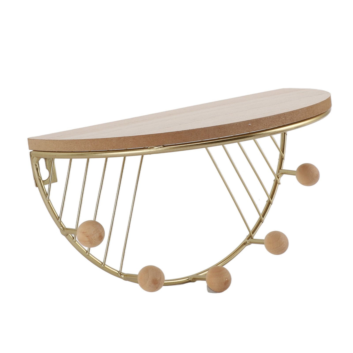 Modern Wall Shelves Fan Shaped Textured Exquisite Floating Shelves for Living Rooms Bedrooms Study Rooms Gold
