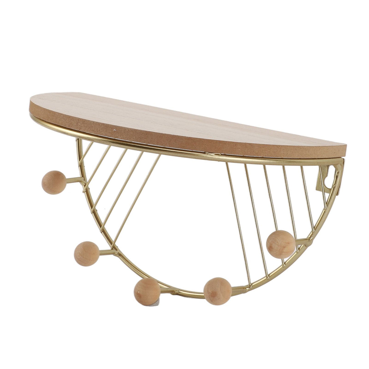 Modern Wall Shelves Fan Shaped Textured Exquisite Floating Shelves for Living Rooms Bedrooms Study Rooms Gold